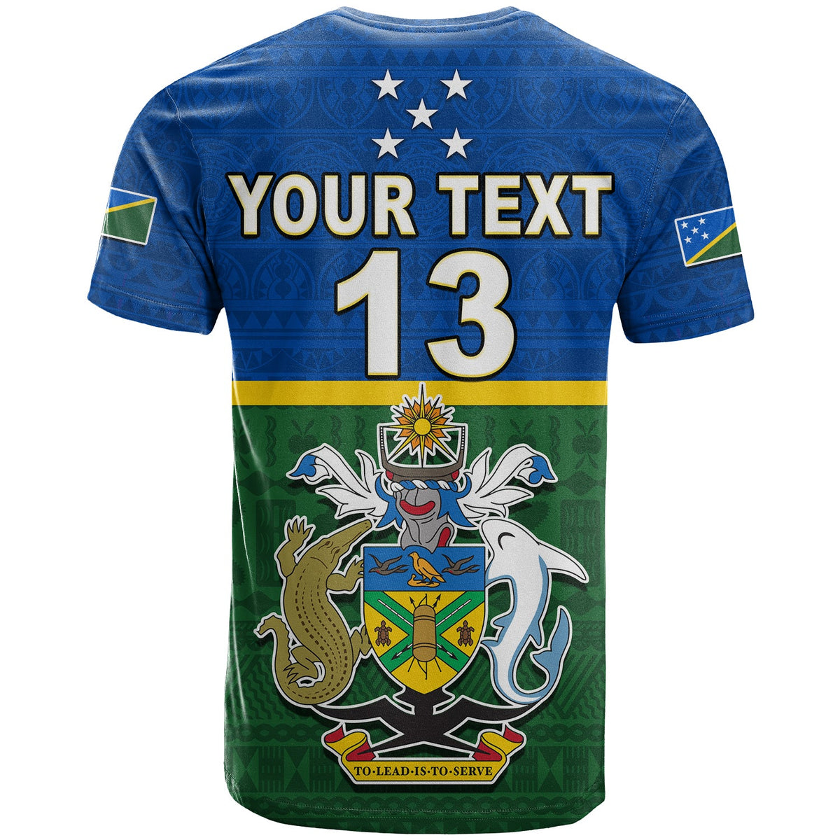 (Custom Text and Number) Solomon Islands National Day T Shirt Independence Day Tapa Pattern LT13 - Polynesian Pride