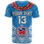 (Custom Text and Number) Toa Samoa Rugby T Shirt Manu Siva Tau Style Ulafala LT13 - Polynesian Pride