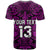 (Custom Text and Number) New Zealand Silver Fern Rugby T Shirt All Black Purple NZ Maori Pattern LT13 - Polynesian Pride