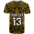 (Custom Text and Number) New Zealand Silver Fern Rugby T Shirt All Black Gold NZ Maori Pattern LT13 - Polynesian Pride