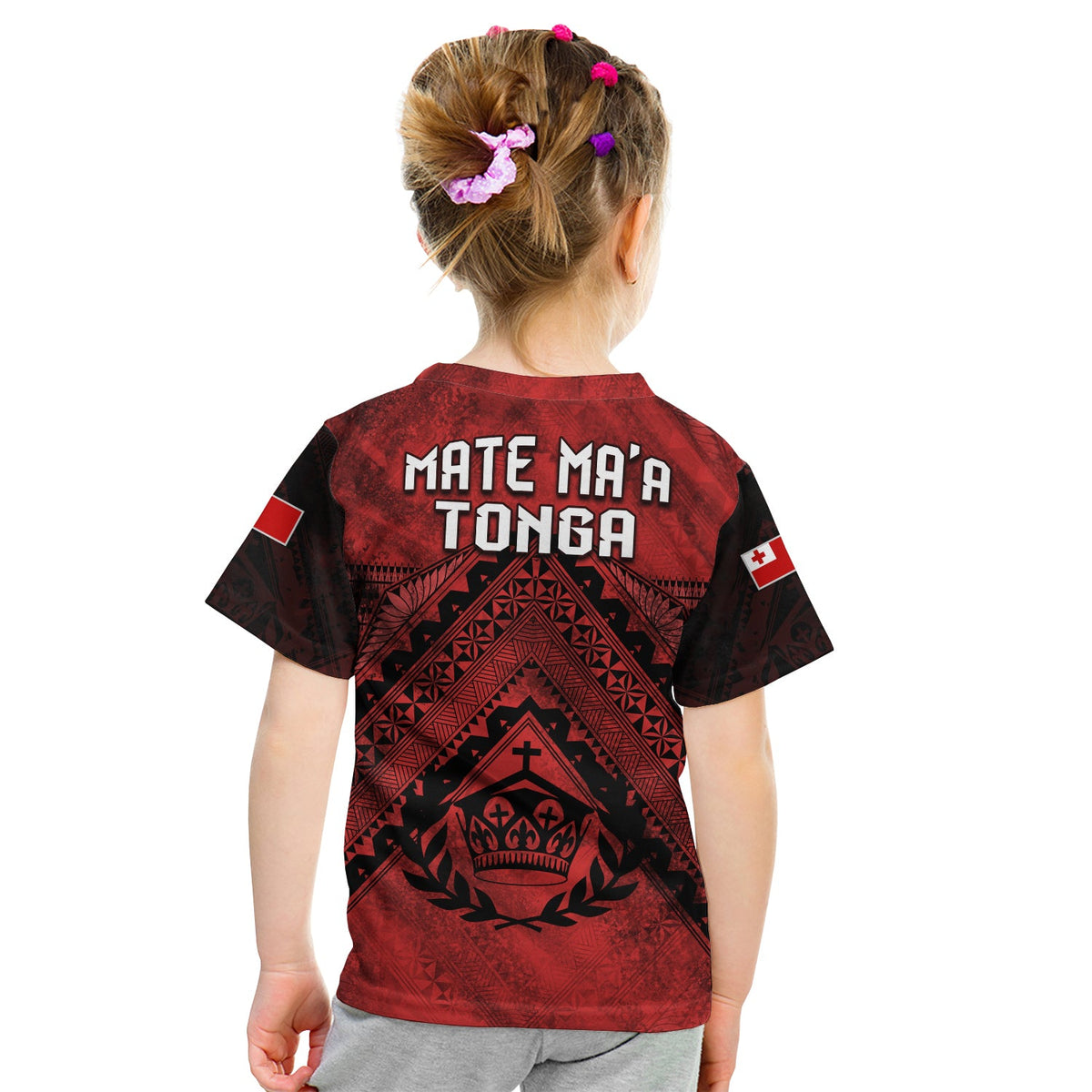 Tonga Rugby MMT T Shirt Ngatu Mate Maa Tonga Grunge LT13 - Polynesian Pride