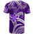 Custom Hawaii Flowers Wave T Shirt Kanaka Maoli Purple Polynesian LT13 - Polynesian Pride