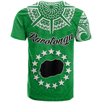 Rarotonga Cook Islands T Shirt Turtle and Map Style Green LT13 - Polynesian Pride