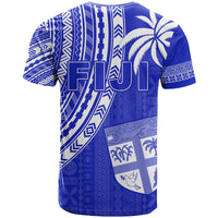 Fiji Rugby Sevens T Shirt Fijian 7s Tapa Polynesian Blue Ver.02 LT13 - Polynesian Pride