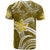 Custom Hawaii Flowers Wave T Shirt Kanaka Maoli Gold Polynesian LT13 - Polynesian Pride