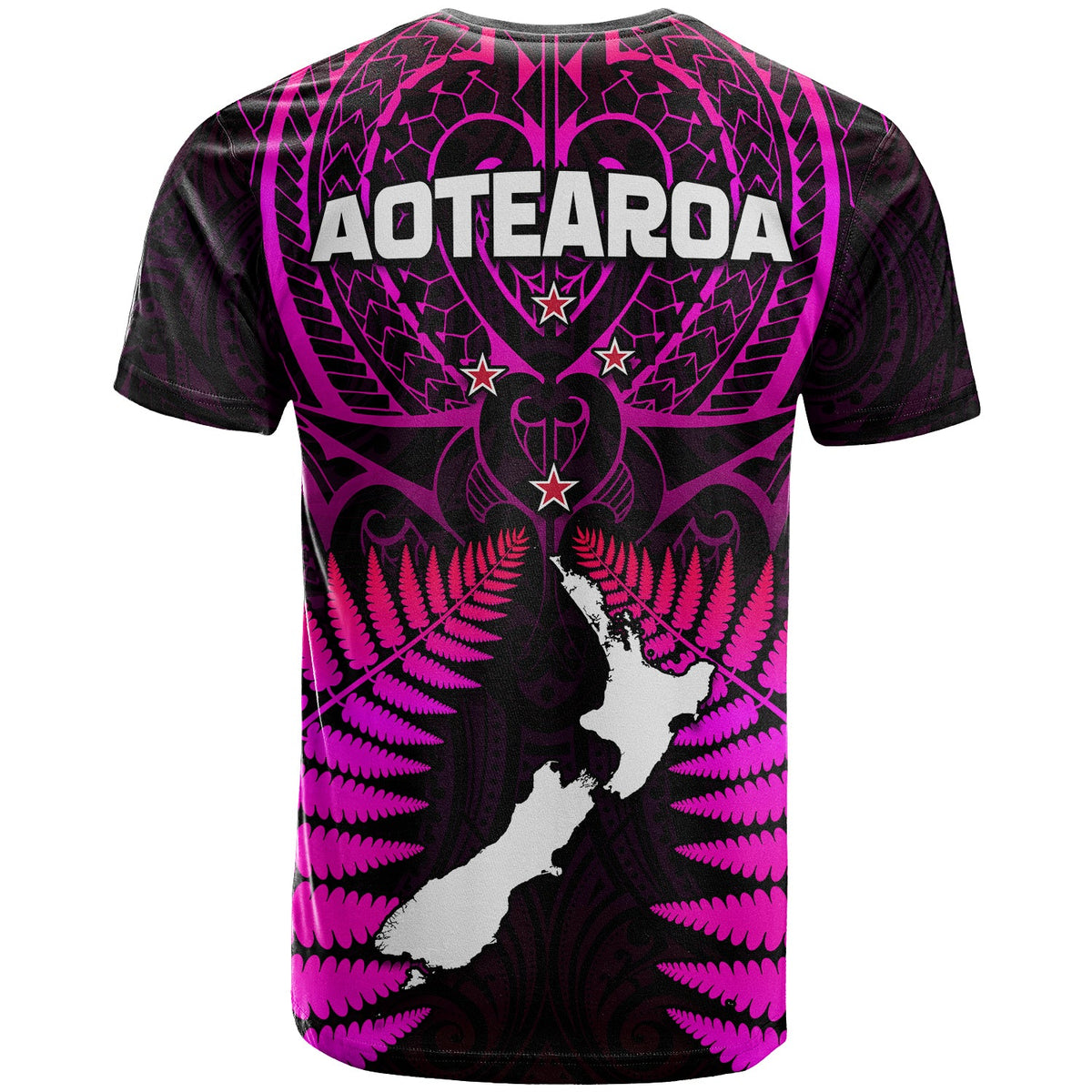 Aotearoa Fern T Shirt New Zealand Hei Tiki Purple Style LT13 - Polynesian Pride