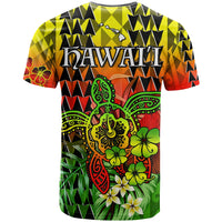 Hawaii Flowers T Shirt Color Tribal Pattern Hawaiian LT13 - Polynesian Pride