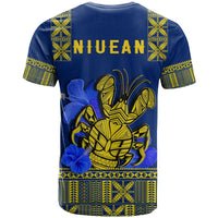 Niue T Shirt Happy Constitution Day Niuean Hiapo Crab With Map LT14 - Polynesian Pride
