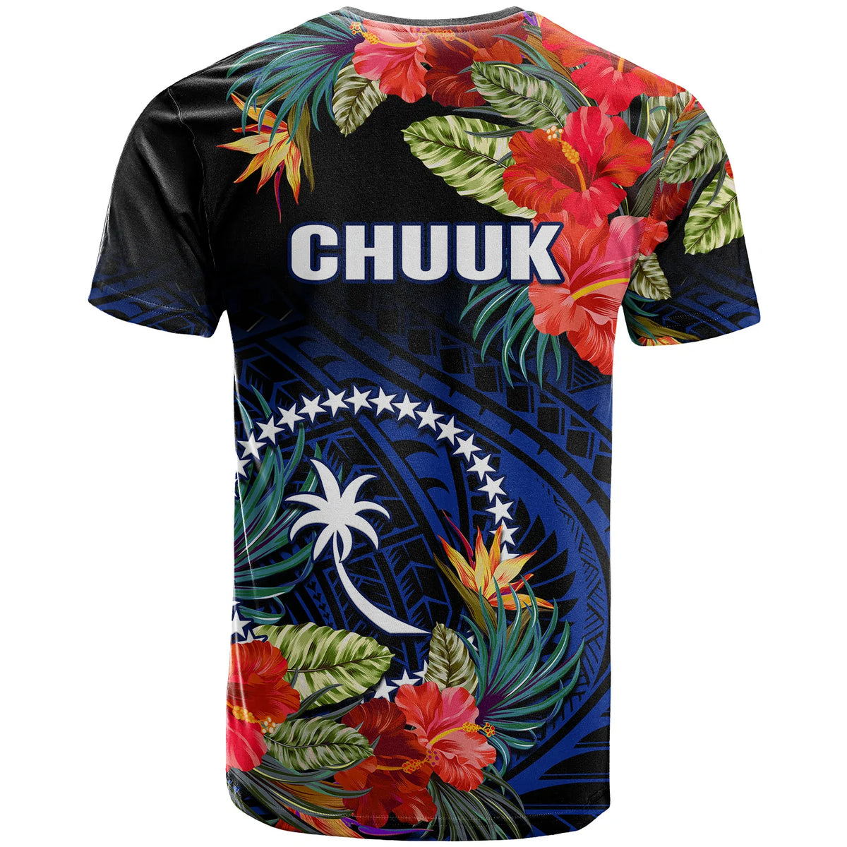 Chuuk State T Shirt FSM Hibiscus Flowers Mix Polynesian LT14 - Polynesian Pride