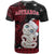 New Zealand Christmas T Shirt Hei Tiki Red Pohutukawa Meri Kirihimete LT14 - Polynesian Pride