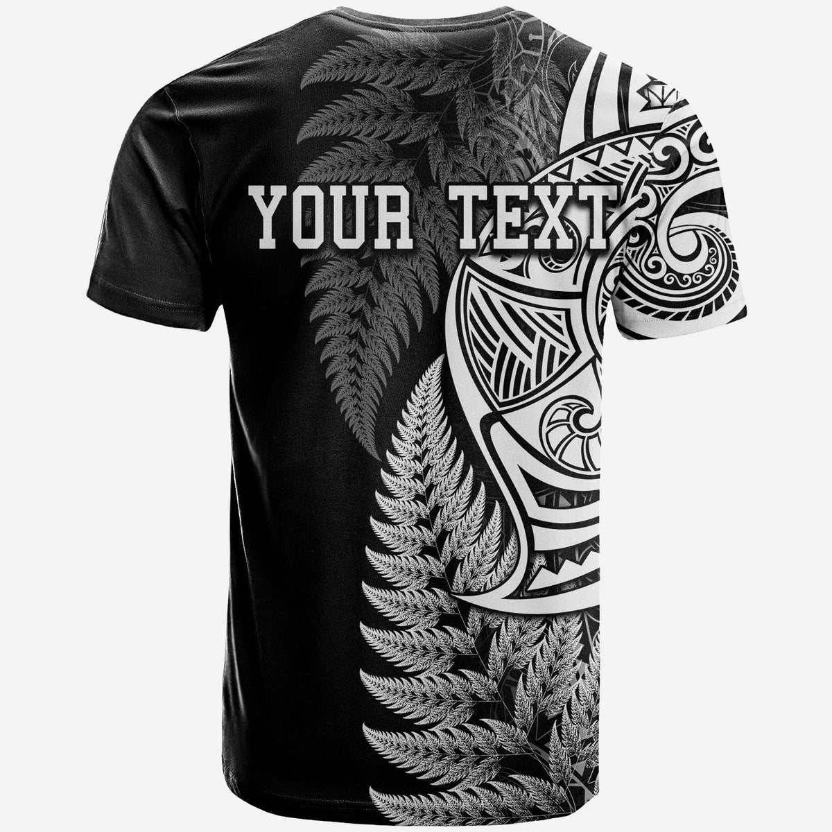 Maori Rugby T Shirt Tattoo Mix Fern Leaf LT6 - Polynesian Pride