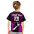 (Custom Text and Number) Aotearoa Fern T Shirt KID New Zealand Hei Tiki Purple Style LT13 - Polynesian Pride