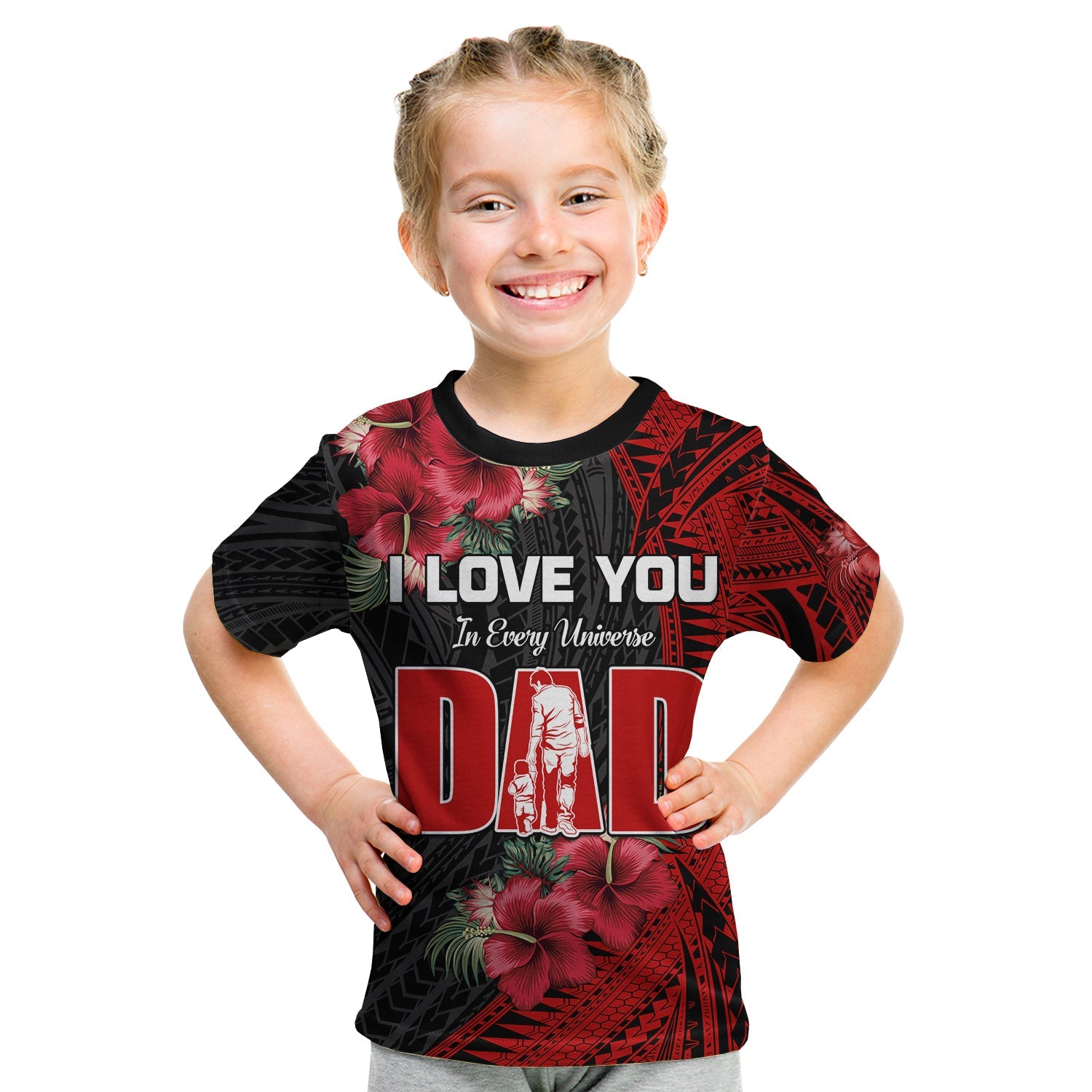 Happy Fathers Day T Shirt KID Polynesian Best Dad Ever LT13 - Polynesian Pride
