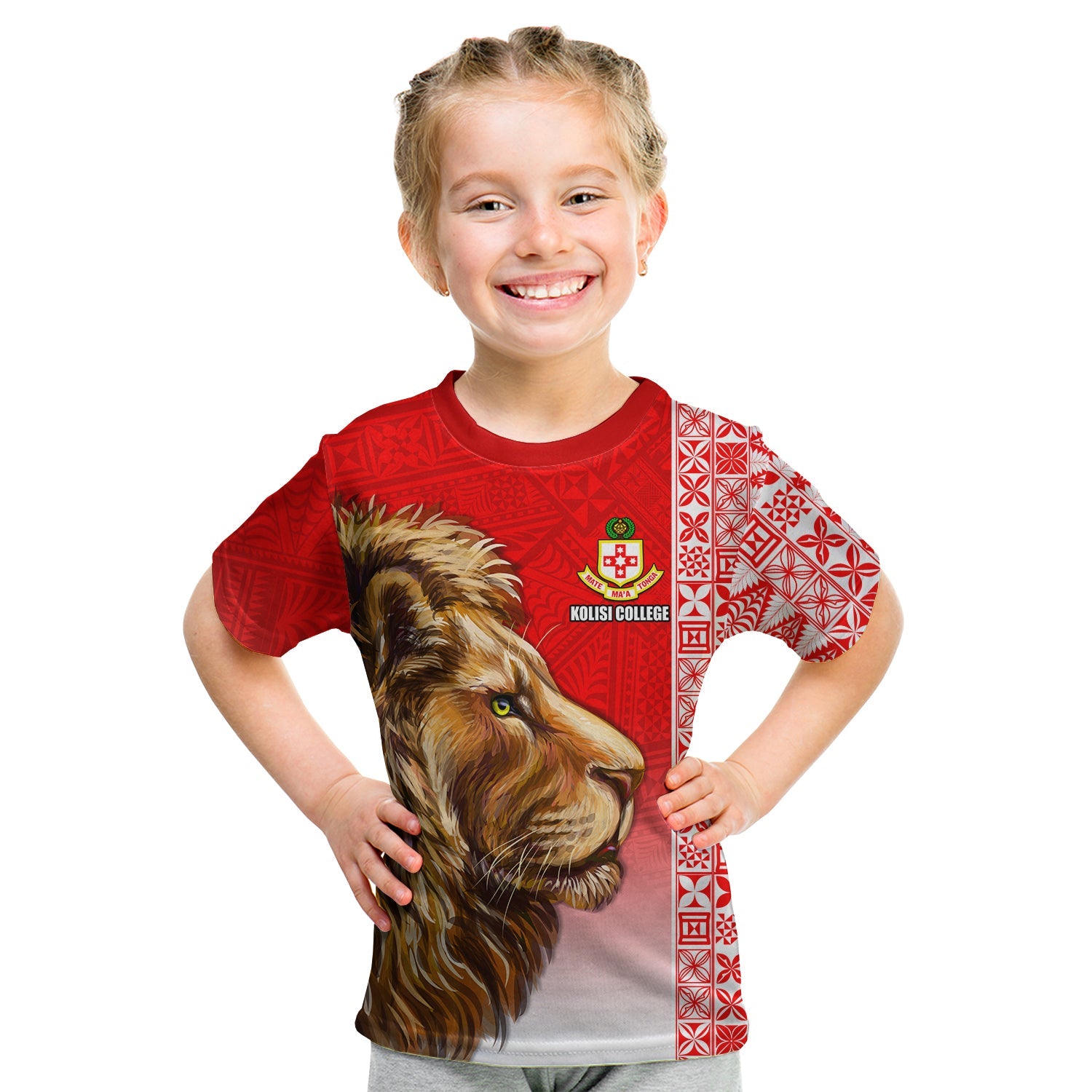 Kolisi Tonga College Atele T Shirt KID Home of the Lions LT13 Youth XL Size14 - Polynesian Pride