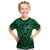 (Custom Text and Number) New Zealand Silver Fern Rugby T Shirt KID All Black Green NZ Maori Pattern LT13 - Polynesian Pride