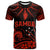 Custom Samoa Tatau T Shirt Red Polynesian Ula Nifo LT13 Red - Polynesian Pride