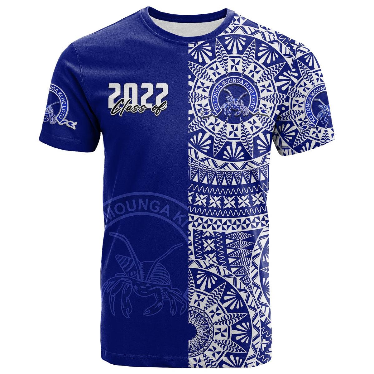 (Custom Text and Number) Queen Salote Tonga College T Shirt Class of Year Tongan Ngatu Pattern LT14 - Polynesian Pride
