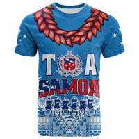 (Custom Text and Number) Toa Samoa Rugby T Shirt Manu Siva Tau Style Ulafala LT13 - Polynesian Pride