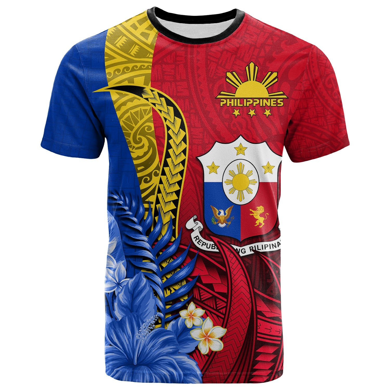 Custom Philippines Sampaguita T Shirt Special Polynesian Sun Filipino LT13 Art - Polynesian Pride