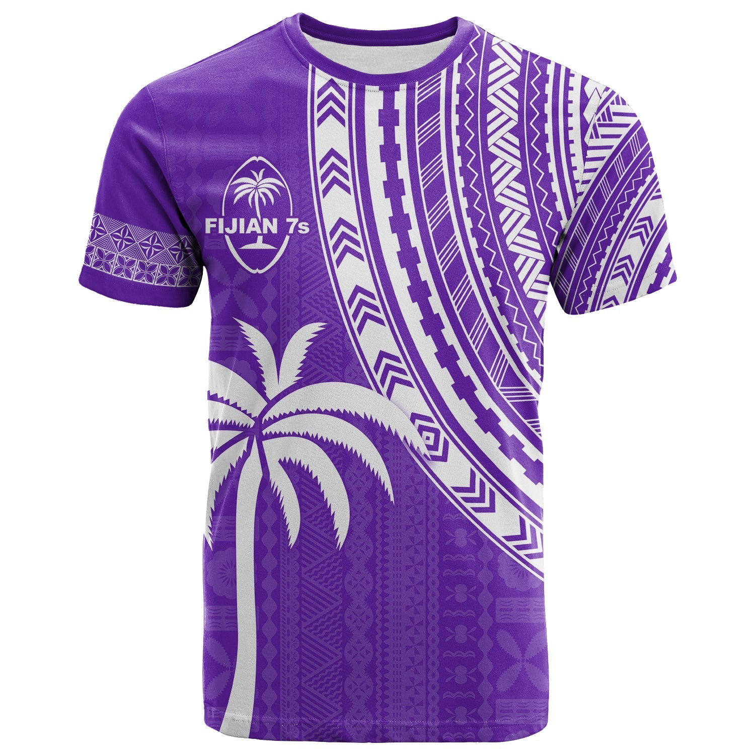 Fiji Rugby Sevens T Shirt Fijian 7s Tapa Polynesian Purple LT13 Purple - Polynesian Pride