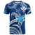 Custom Hawaii Flowers Wave T Shirt Kanaka Maoli Blue Polynesian LT13 Blue - Polynesian Pride