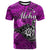 Custom The Shaka Hawaii T Shirt Tropical Flowers Purple Version LT13 Purple - Polynesian Pride