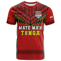 (Custom Text and Number) Tonga Rugby T Shirt Mate Maa Tonga Pacific Ngatu Black LT14 - Polynesian Pride