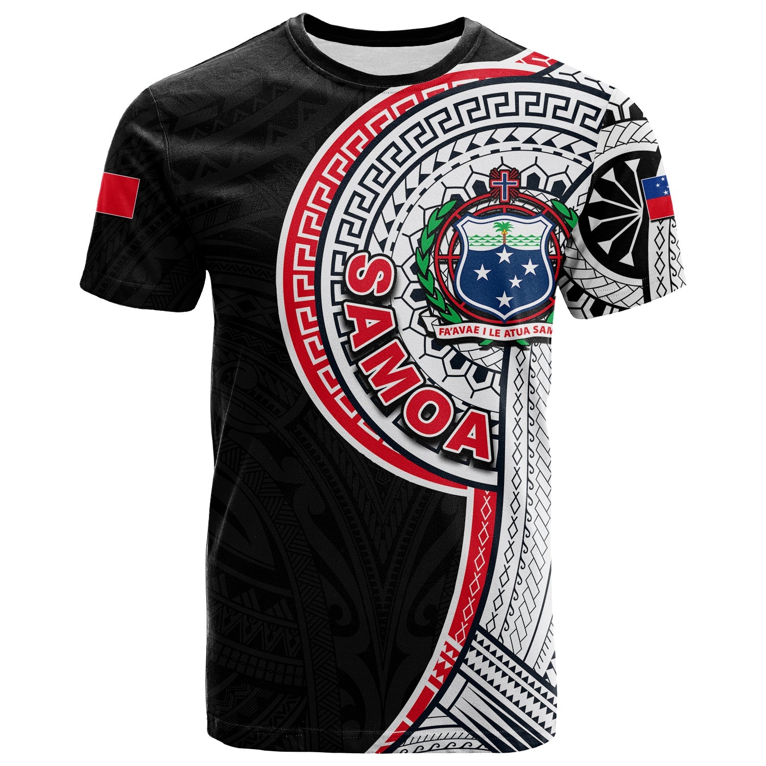 Samoa Independence Day Tribal Tattoo T Shirt No.4 LT6 Black - Polynesian Pride