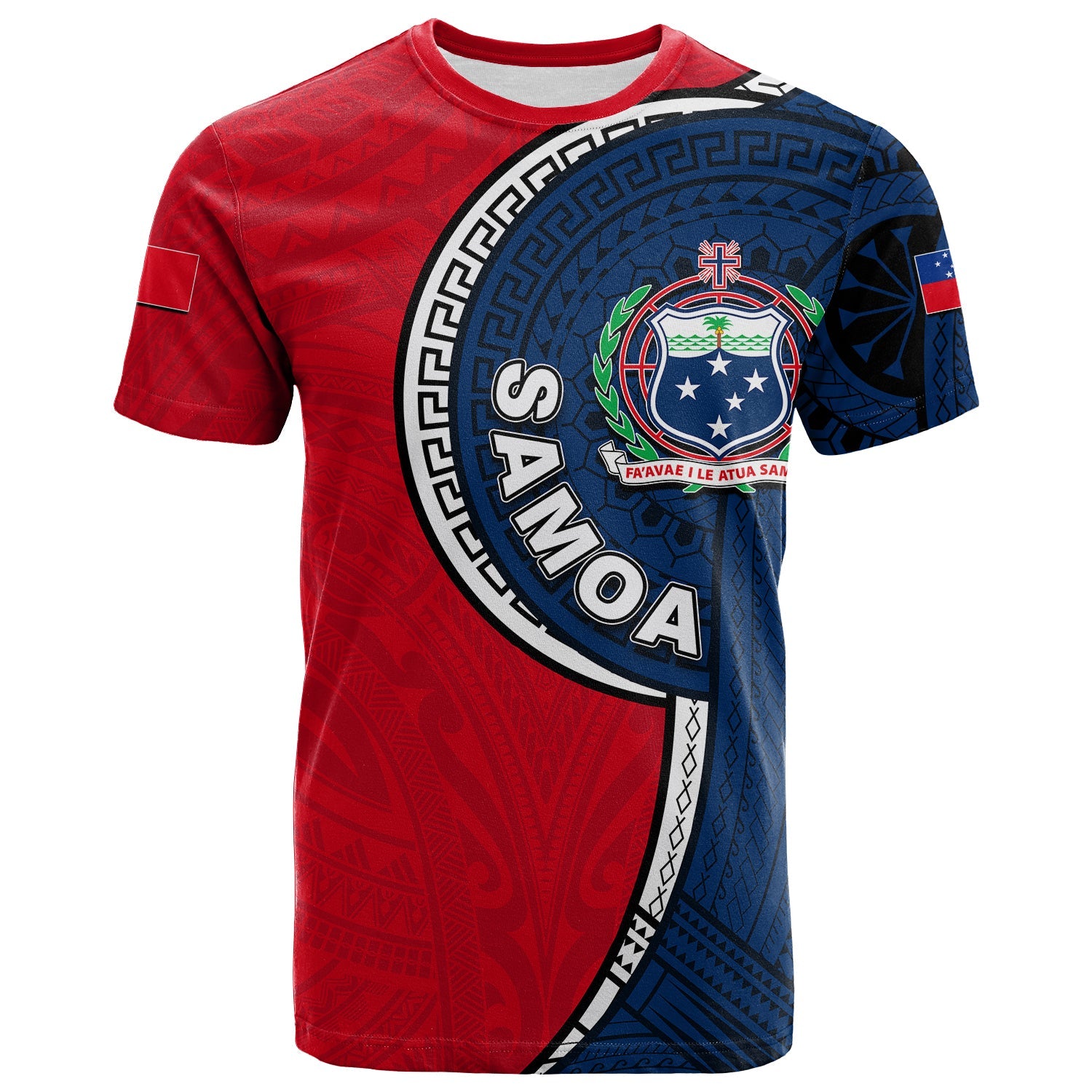 Samoa Independence Day Tribal Tattoo T Shirt No.1 LT6 Red - Polynesian Pride