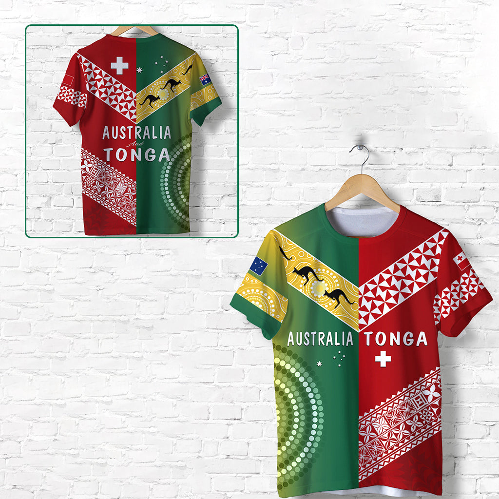Custom Australia and Tonga T Shirt Version Special LT13 Unisex Red - Polynesian Pride