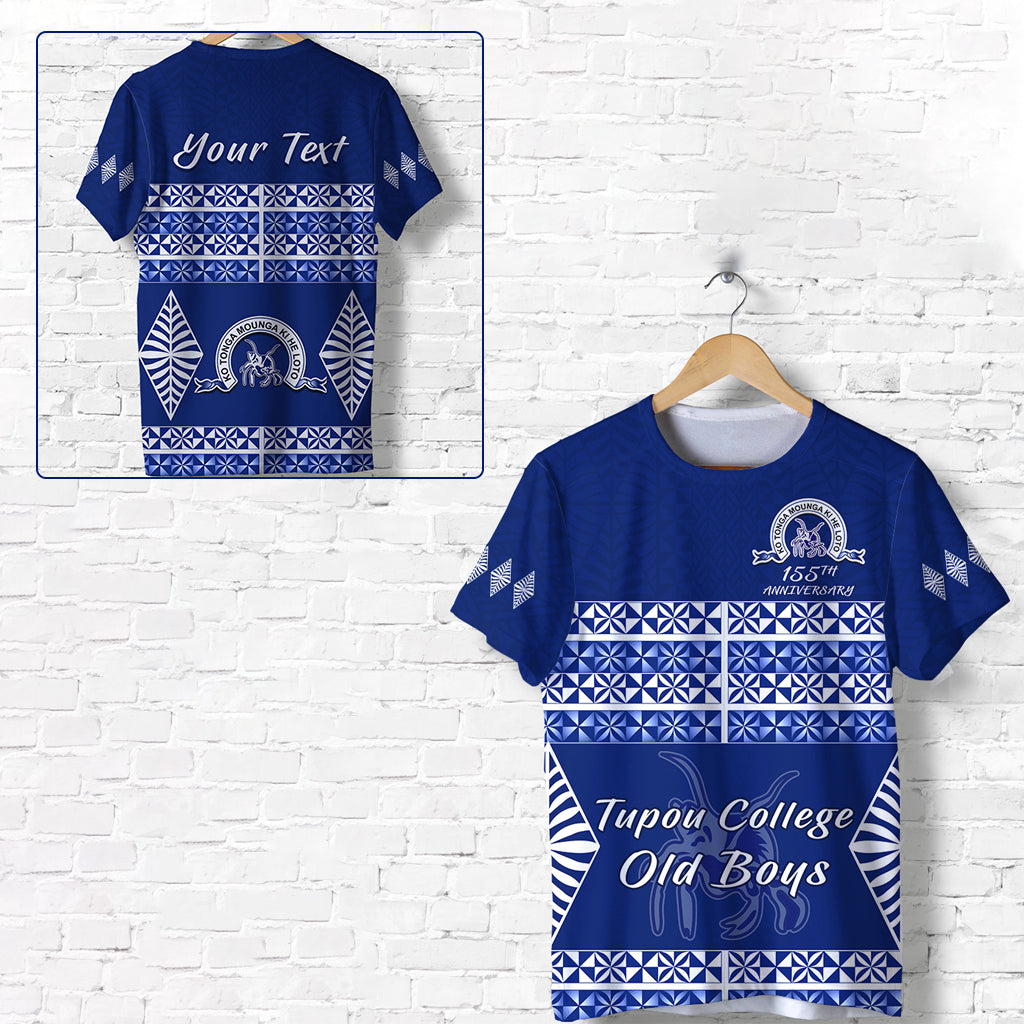 Custom Old Boys of Tupou College T Shirt 155th Anniversary LT13 Unisex Blue - Polynesian Pride