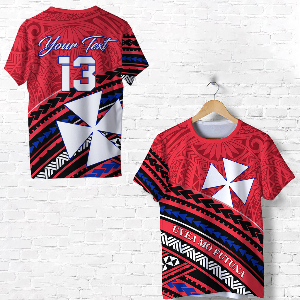 Custom Wallis and Futuna T Shirt Creative Polynesian Custom Text and Number LT13 Unisex Red - Polynesian Pride