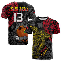 (Custom Text and Number) Papua New Guinea T Shirt Raggiana Birds of Paradise Happy 47th Independence Day LT13 Black - Polynesian Pride