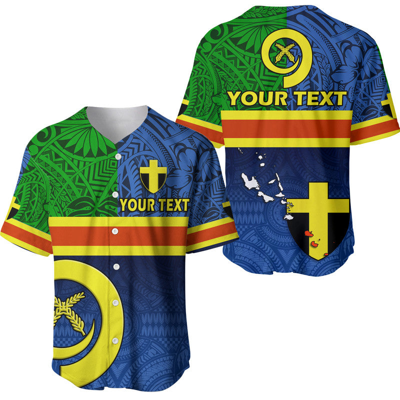 (Custom Personalised) Vanuatu Tafea Province Day Baseball Jersey Tafea Flag Color Style LT9 Blue - Polynesian Pride