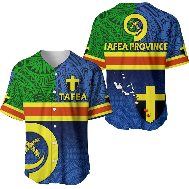 Vanuatu Tafea Province Day Baseball Jersey Tafea Flag Color Style LT9 Blue - Polynesian Pride