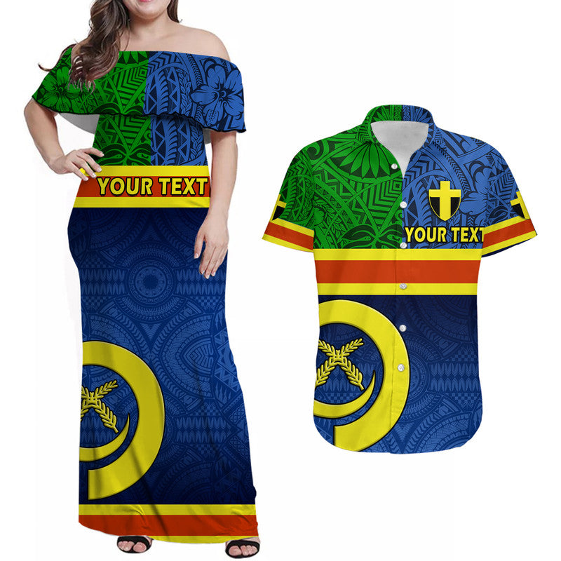 Custom Matching Hawaiian Shirt and Dress Vanuatu Tafea Province Day Tafea Flag Color Style LT9 Blue - Polynesian Pride