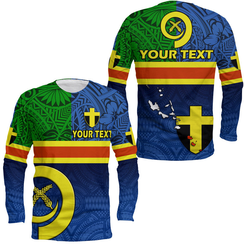 (Custom Personalised) Vanuatu Tafea Province Day Long Sleeve Shirt Tafea Flag Color Style LT9 Unisex Blue - Polynesian Pride