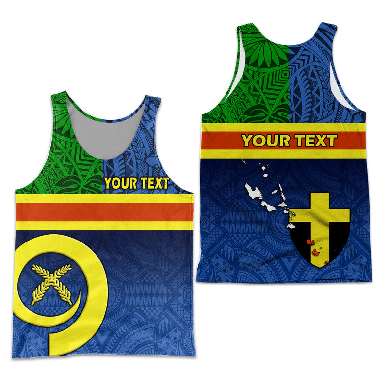 (Custom Personalised) Vanuatu Tafea Province Day Men Tank Top Tafea Flag Color Style LT9 Blue - Polynesian Pride