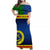 Vanuatu Tafea Province Day Women Off Shoulder Long Dress Tafea Flag Color Style LT9 Women Blue - Polynesian Pride