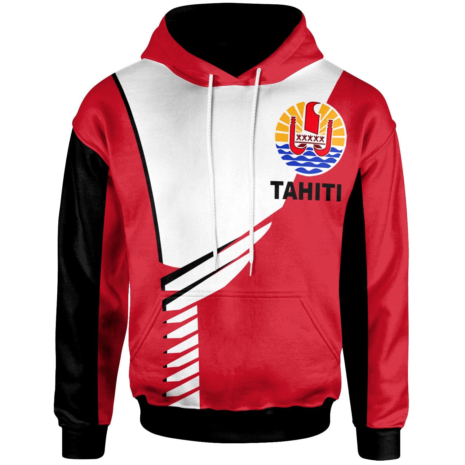 Tahiti Hoodie Athletes Style Unisex Red - Polynesian Pride