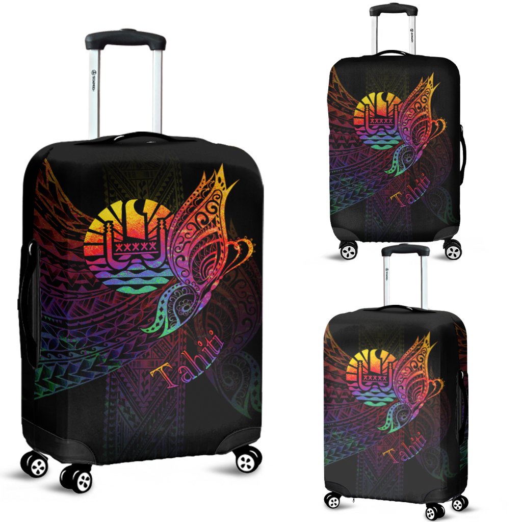 Tahiti Luggage Covers - Butterfly Polynesian Style Black - Polynesian Pride