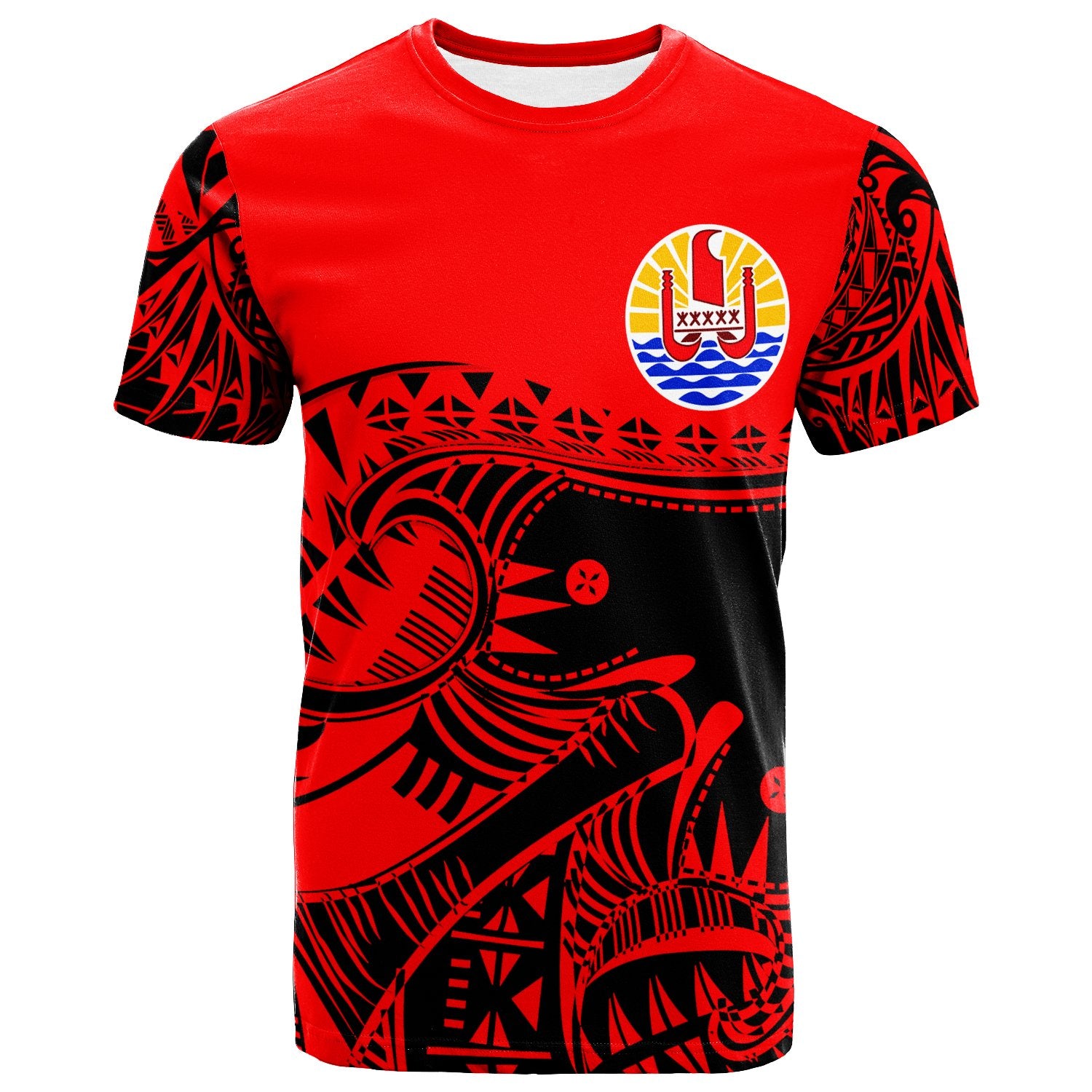 Tahiti Custom T Shirt Youthful Dynamic Style Unisex Red - Polynesian Pride