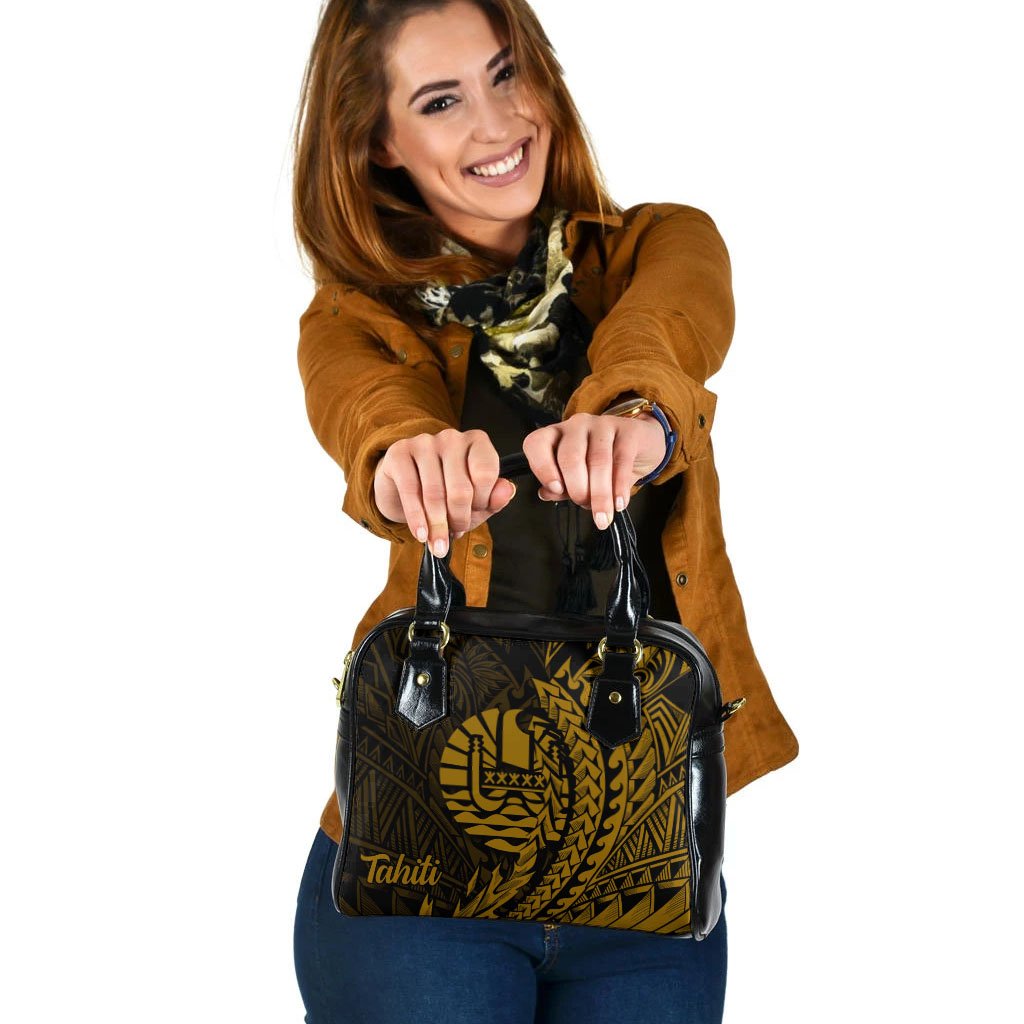 Tahiti Shoulder Handbag - Wings Style One Size Black - Polynesian Pride