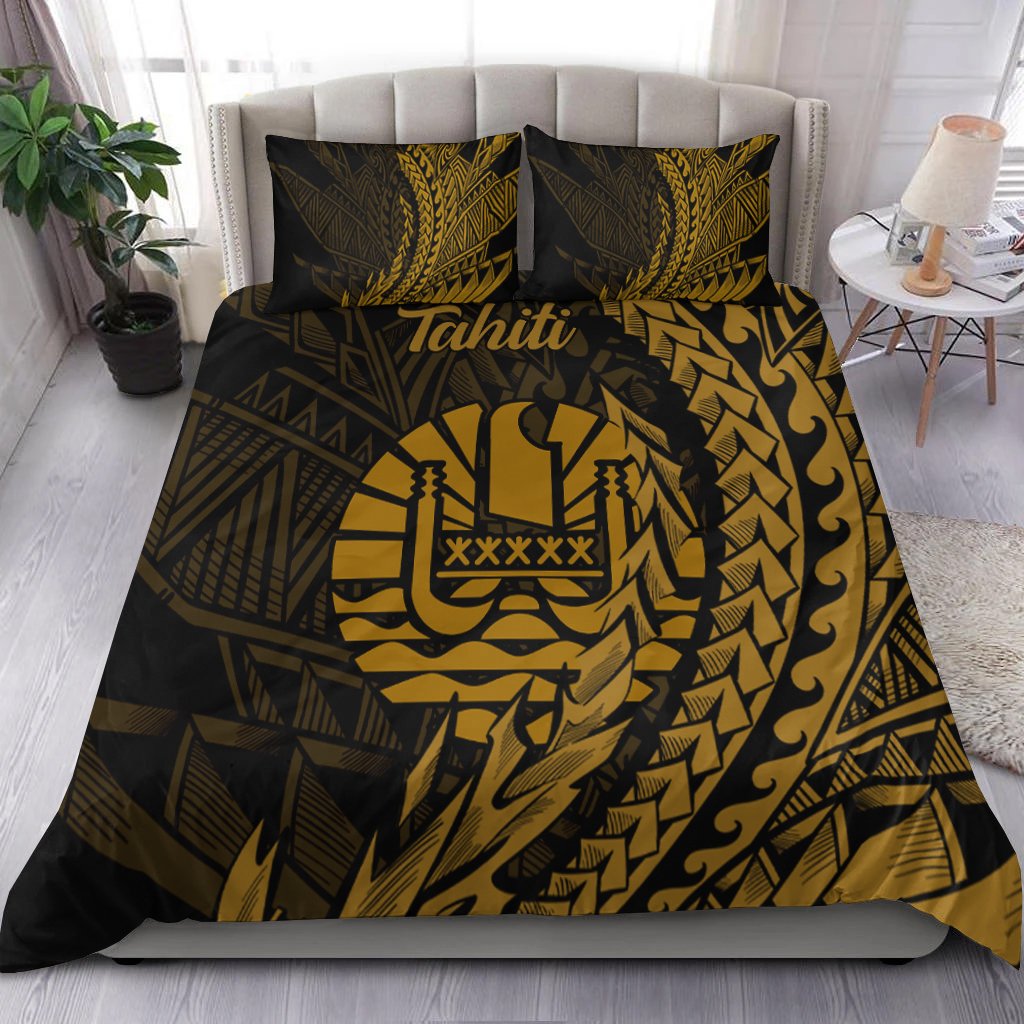 Tahiti Bedding Set - Wings Style Black - Polynesian Pride