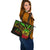 Tahiti Leather Tote - Reggae Color Cross Style - Polynesian Pride