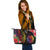 Tahiti Leather Tote - Tropical Hippie Style - Polynesian Pride