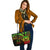 Tahiti Leather Tote - Reggae Color Cross Style - Polynesian Pride