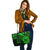 Tahiti Leather Tote - Green Color Cross Style - Polynesian Pride