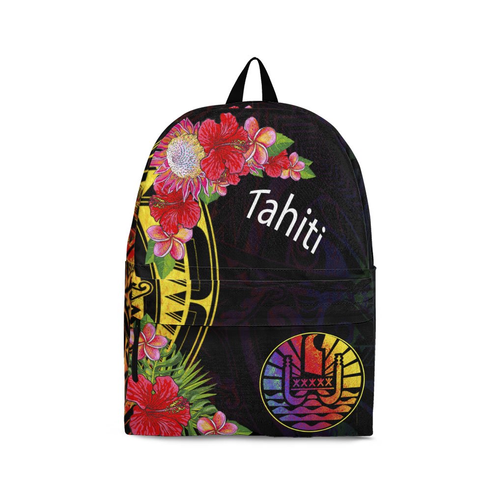 Tahiti Backpack - Tropical Hippie Style Black - Polynesian Pride