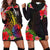 Tahiti Hoodie Dress - Tropical Hippie Style Black - Polynesian Pride